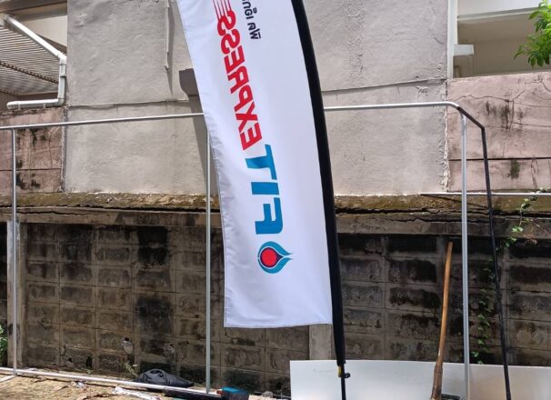 ผลงาน ทำป้ายธง สำหรับโฆษณา