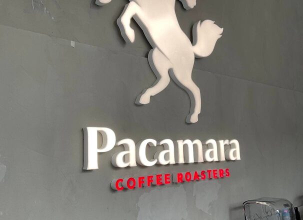 ผลงานป้ายไฟตัวอักษร Pacamara