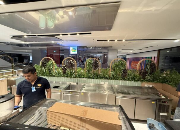 ผลงานผลิตเเละซ่อมเครื่องครัวเเสตนเลสของร้าน cafe AMAZON สาขาอุทยาน100ปี จุฬา