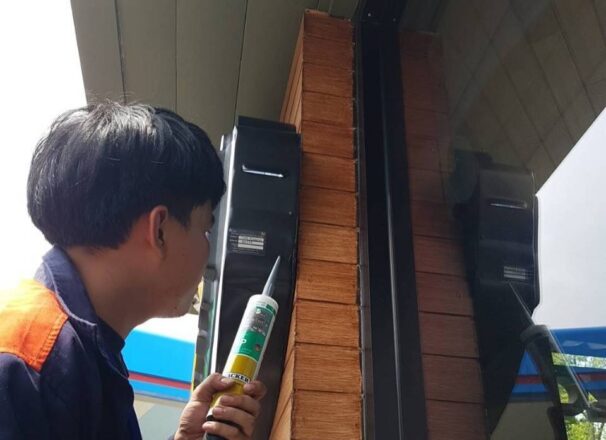 ติดตั้งป้ายไฟ Cafe Amazon - ME Engineering รับทำป้ายไฟ