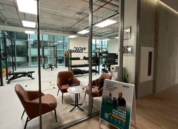 ผลิตและติดตั้งป้าย A Board สำหรับ MOVE Private Fitness - ME Engineering รับทำป้าย