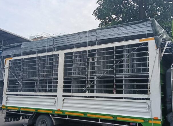 ผลงานการผลิต และจัดส่งโครงเหล็กป้าย