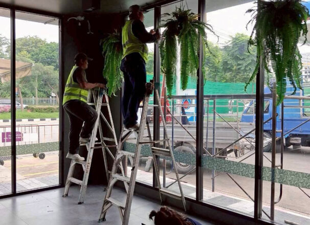 งานปรับปรุงป้ายและภายในร้าน Café Amazon