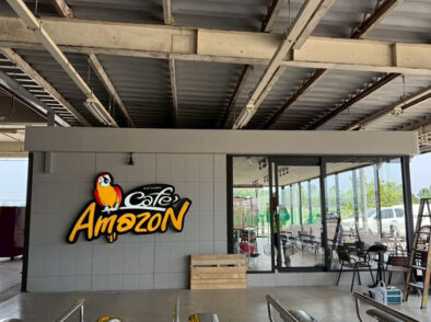 งานติดตั้งป้าย Café Amazon