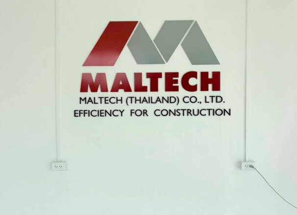 งานติดตั้งป้ายให้กับบริษัท MALTECH