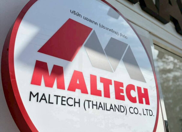 งานติดตั้งป้ายให้กับบริษัท MALTECH