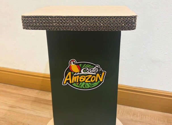 งานดีไซน์แท่นโชว์สินค้า Cafe Amazon